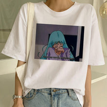 Load image into Gallery viewer, Sailor Moon Summer New Fashion T Shirt Women Harajuku Short Sleeve Fun Ulzzang T-Shirt Cute Cat Tshirt Cartoon Top Tees Female